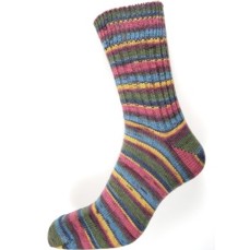 ponožky vel.44-45 - 726 červenozelenomodrá
